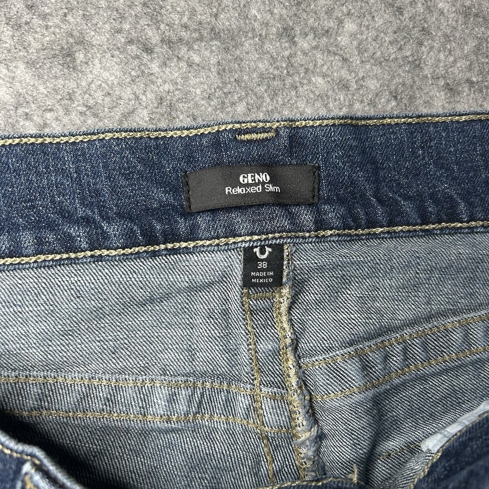 True Religion Men's 38 Geno Relaxed Slim Denim Jorts Shorts Whiskers - Picture 6 of 12